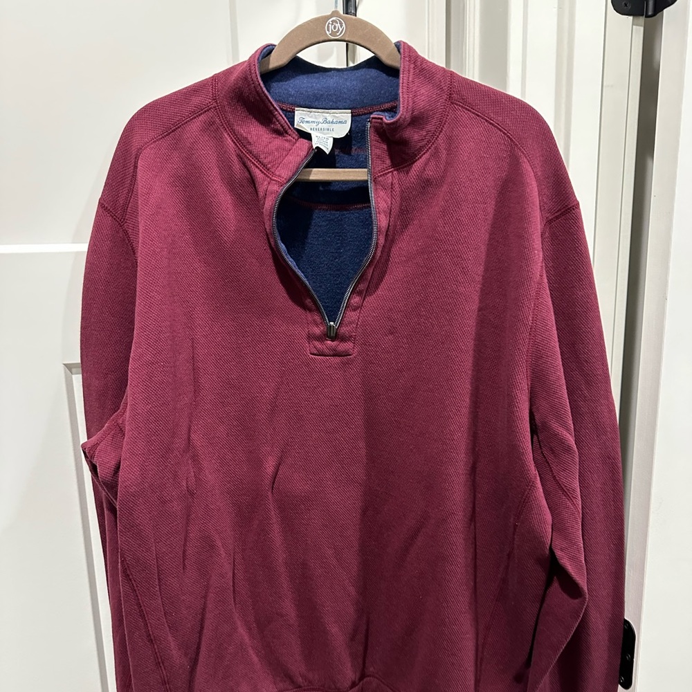 Tommy Bahama men's XL quarter zip. Reversible.
